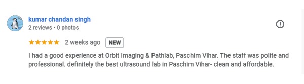 Ultrasound lab in Delhi-Review for Orbit Imaging & Pathlab by Kumar