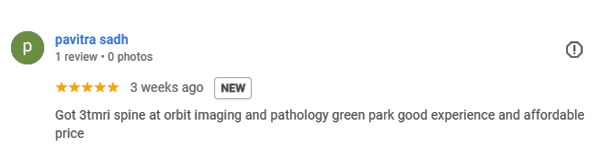 Diagnostic Lab in Green Park-Review for Orbit Imaging & Pathlab by Pavitra Diagnostic Lab in Green Park-Review for Orbit Imaging & Pathlab by Pavitra