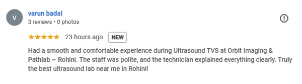 Ultrasound lab in Delhi-Review for Orbit Imaging & Pathlab by Varun