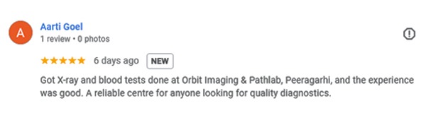 Orbit Imaging & Pathlab x-ray service review by Aarti Goel Orbit Imaging & Pathlab x-ray service review by Aarti Goel