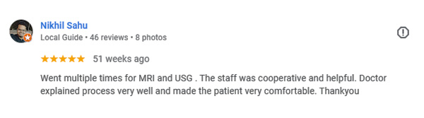 Review by Nikhil for Orbit Imaging & Pathlab-Gurugram Review by Nikhil for Orbit Imaging & Pathlab-Gurugram